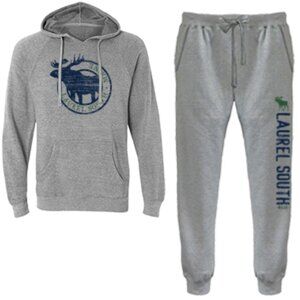 Camp Laurel South Logo Ultra-Soft Hoodie & Joggers 2 pc Bundle, S